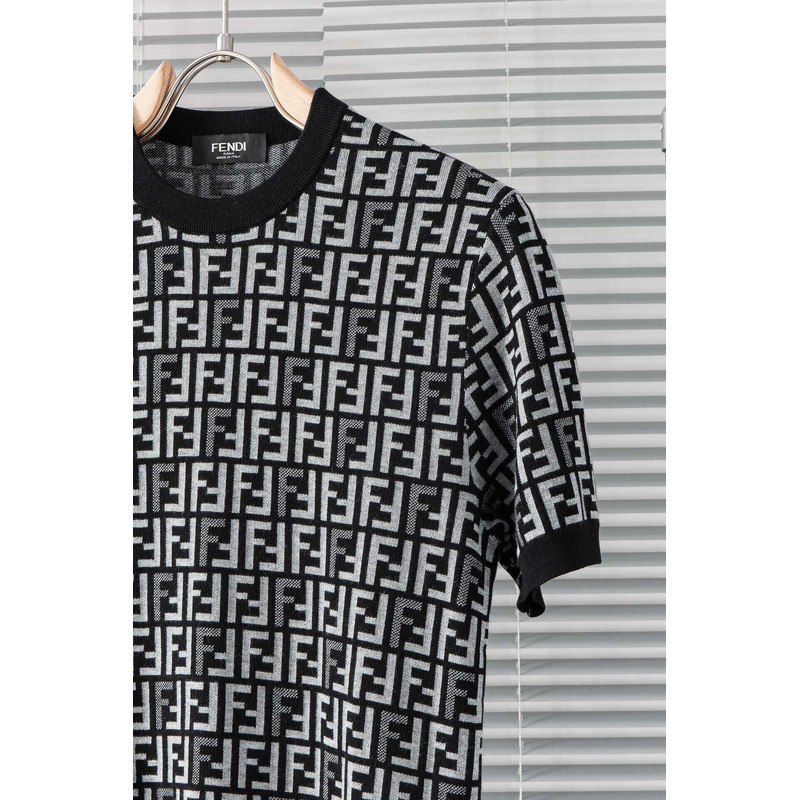 F**di black ff wool shirt