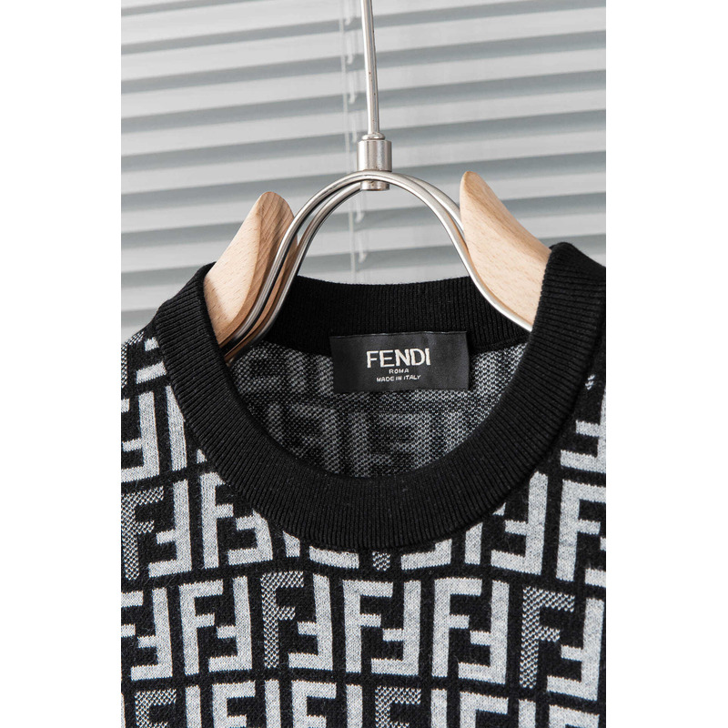 F**di black ff wool shirt