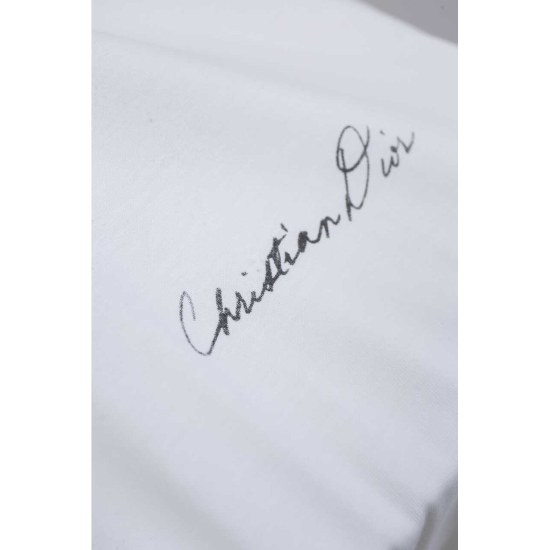 D*or handwritten ch**an t-shirt relaxed fit white cotton jersey