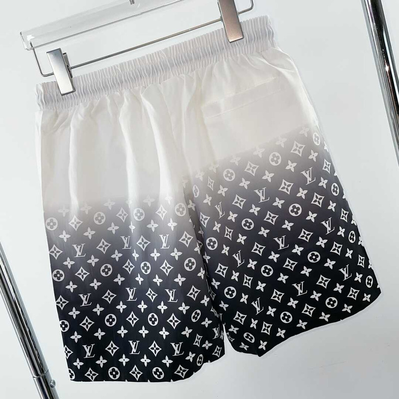 l**is V*t*n monogram shorts black/white