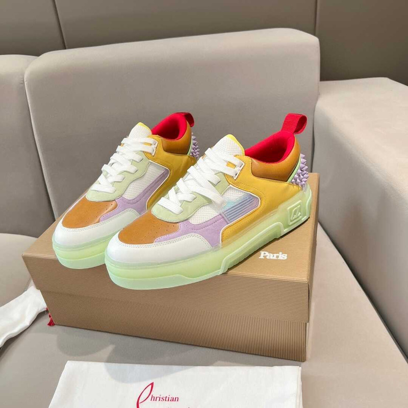 Ch**an louboutin astroloubi lace-up sneakers multicolor