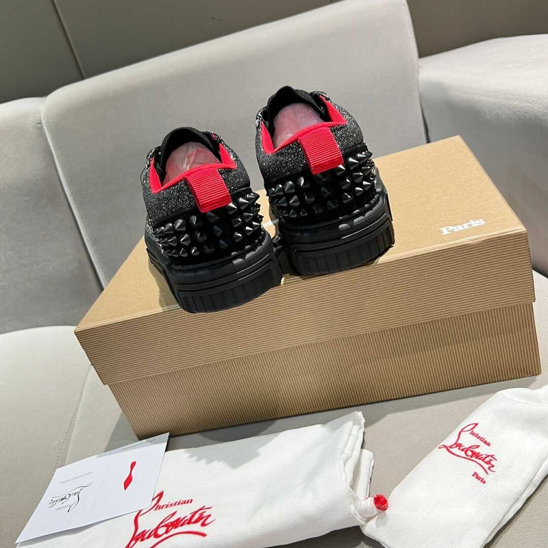 Ch**an louboutin astroloubi lace-up sneakers black