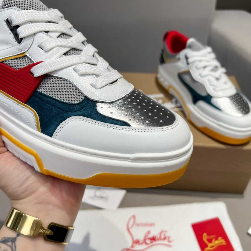 Ch**an louboutin astroloubi lace-up sneakers multicolor