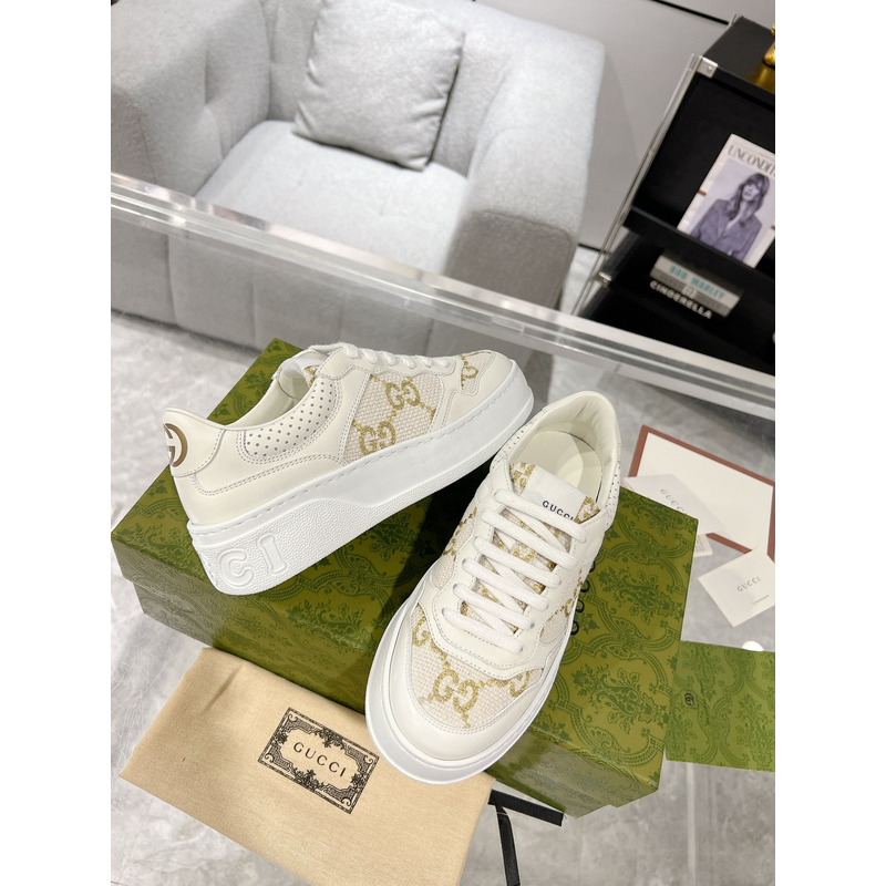 g*u*ig*u*i gg S*p*e panelled sneakers white