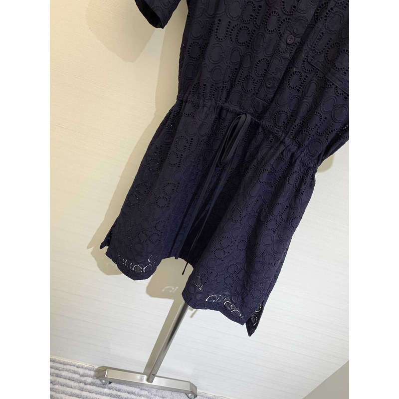 G*u*i cotton lace polo dress blue