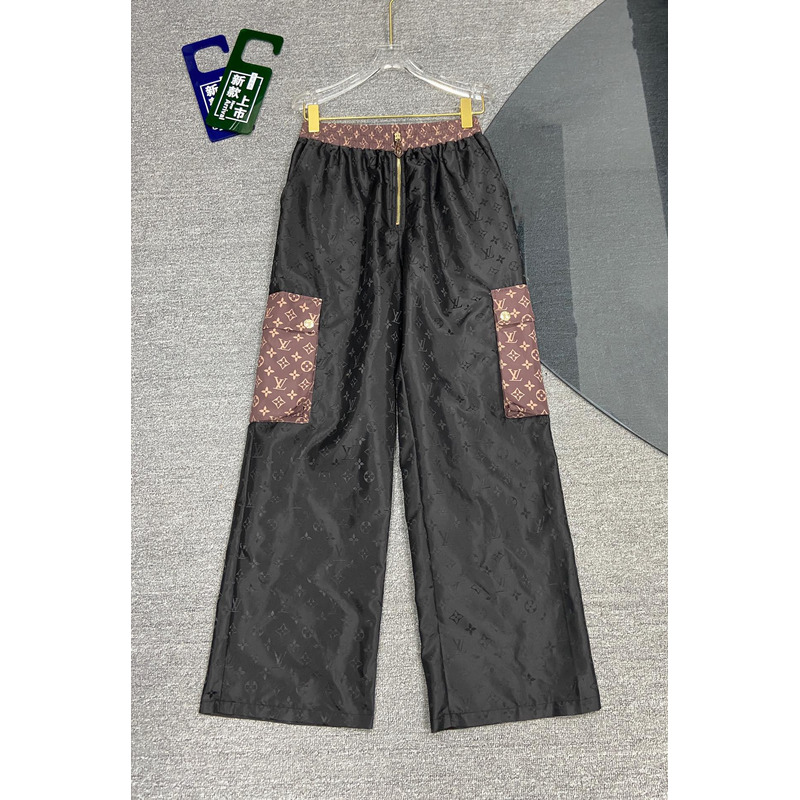 l**is V*t*n monogram pants black/brown