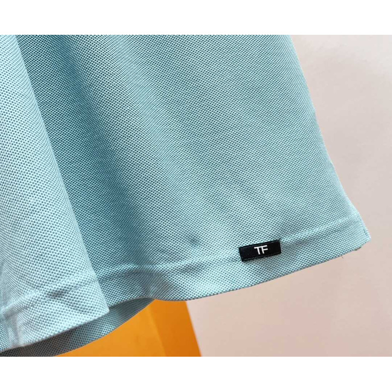 Tom Ford Cotton Polo Shirt Blue