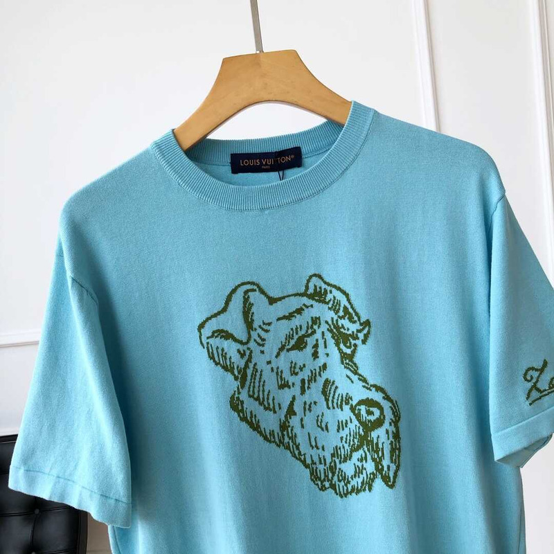 l**is V*t*n cotton t-shirt blue