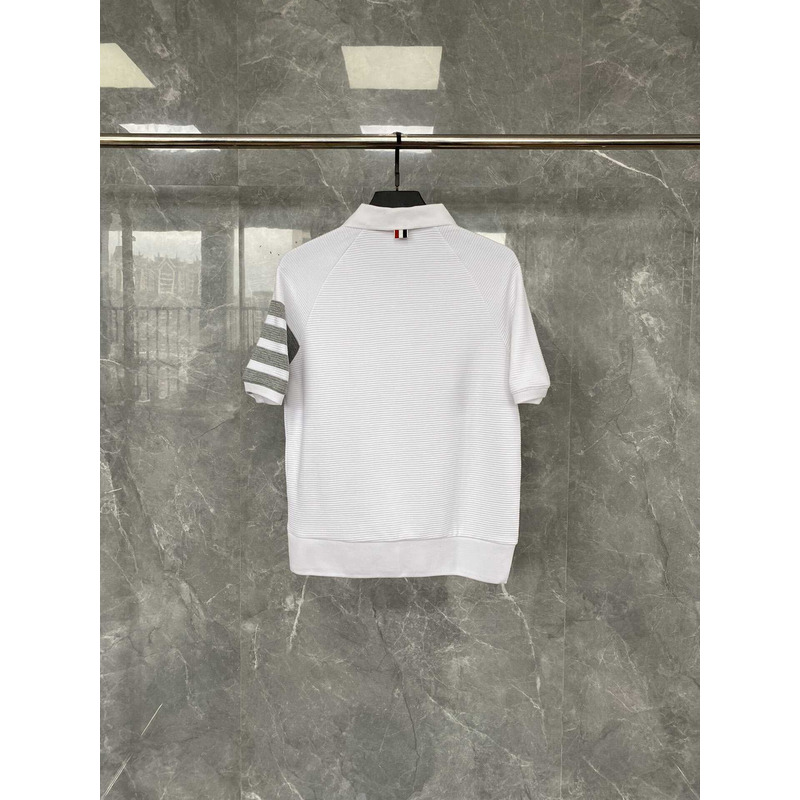 Thom Browne Cotton Polo Shirt White