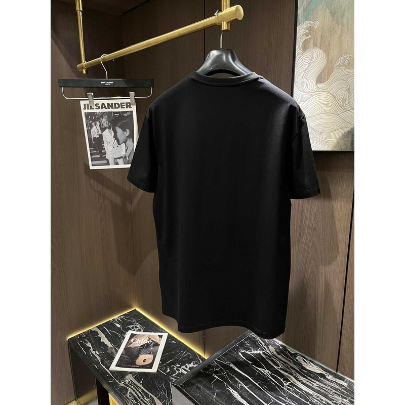 G*u*i logo embroidered cotton t-shirt black