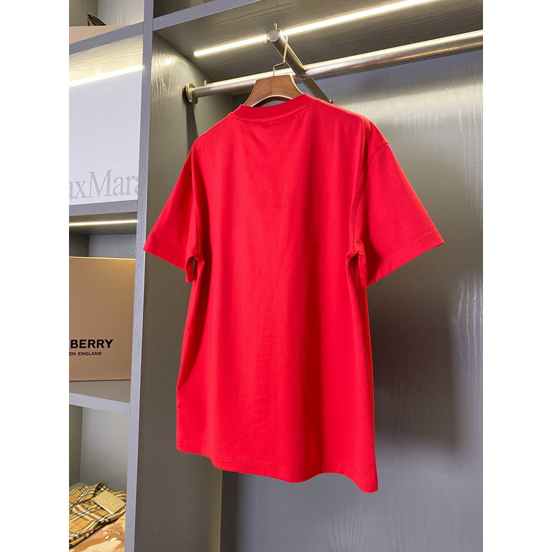 B**rry logo cotton t shirt red