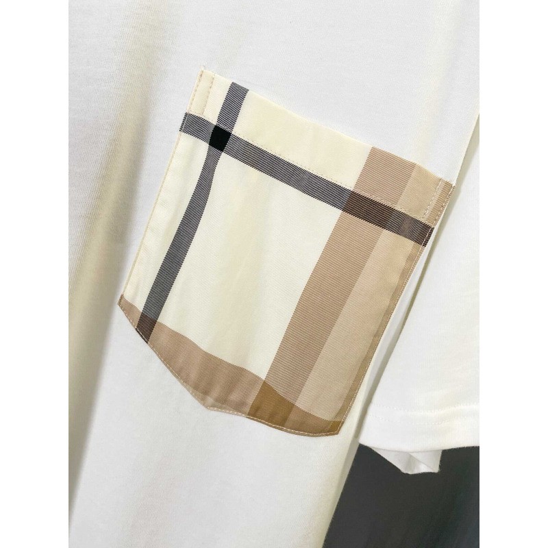B**rry checked twill-trimmed cotton-jersey t-shirt white