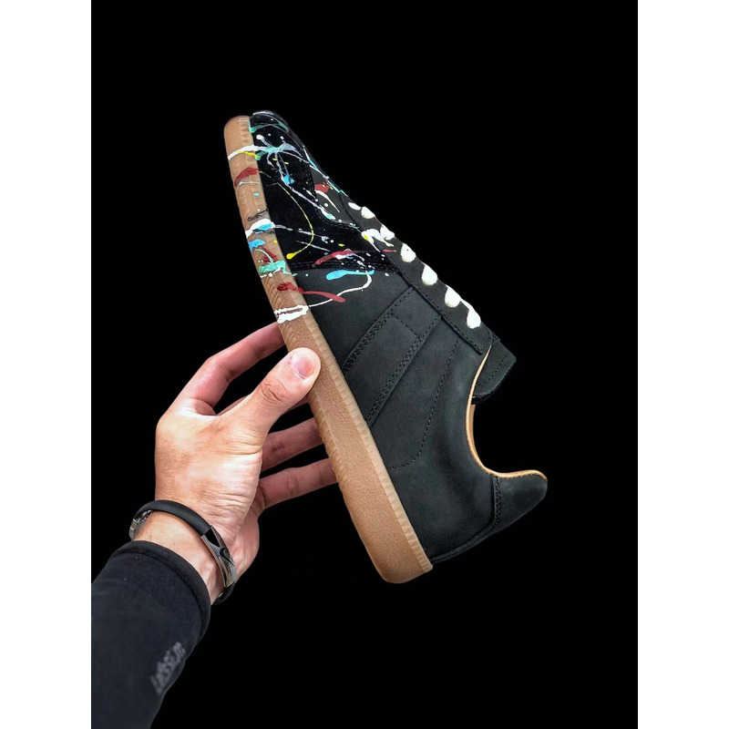 ma*s*n Ma*i*la paint drop sneakers black