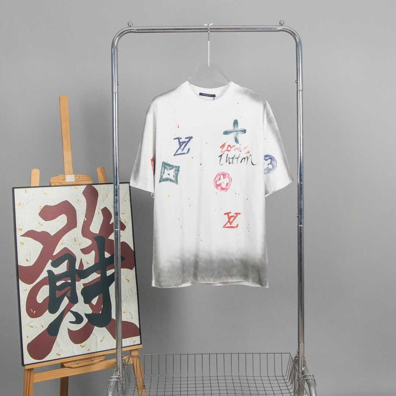 l**is V*t*n color monogram t-shirt white