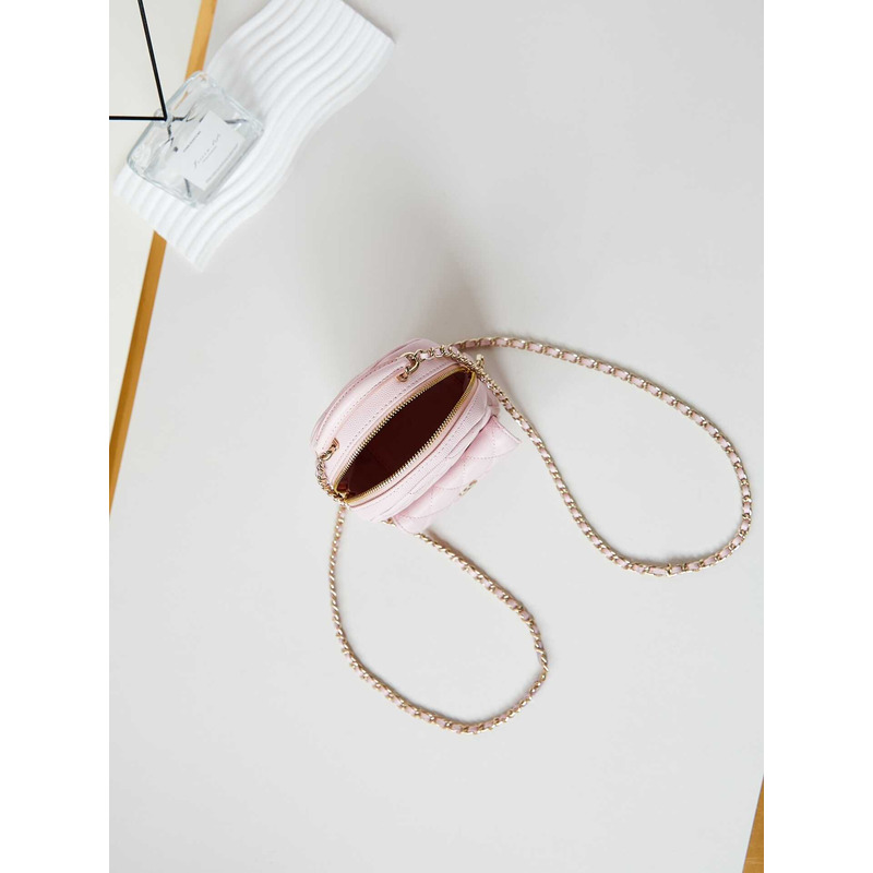 Ch*el caviar quilted cc mini classic backpack pink
