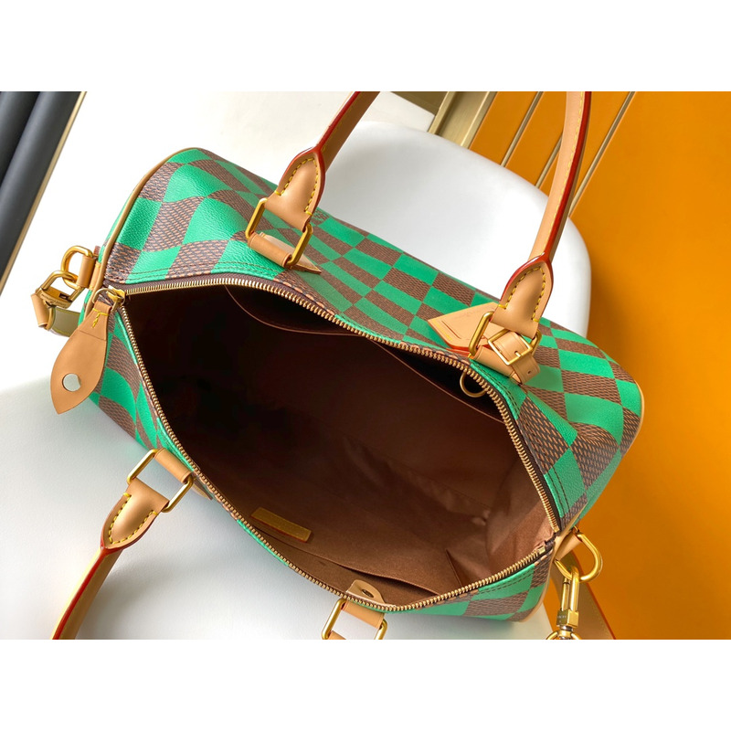 l**is V*t*n speedy 40 bandoulière damier pop green