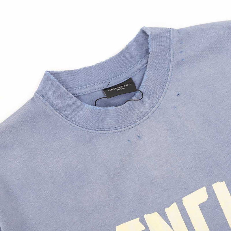 Ba*len*cia*ga cotton print t-shirt blue