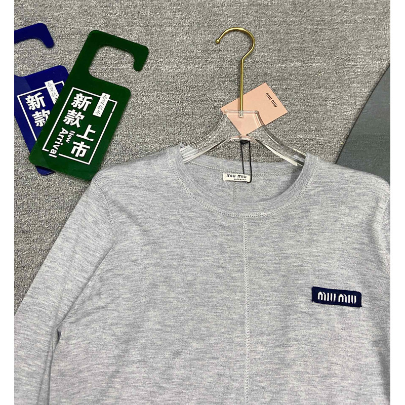Miumiu Long Sleeves Shirt Grey