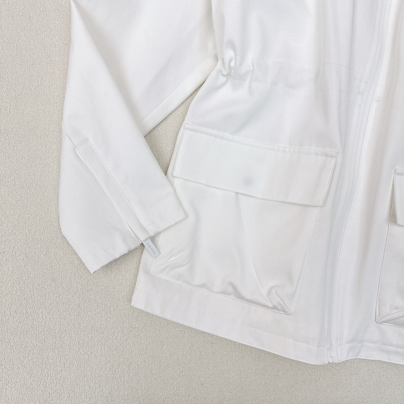 Pra*a ripstop hooded windbreaker in white