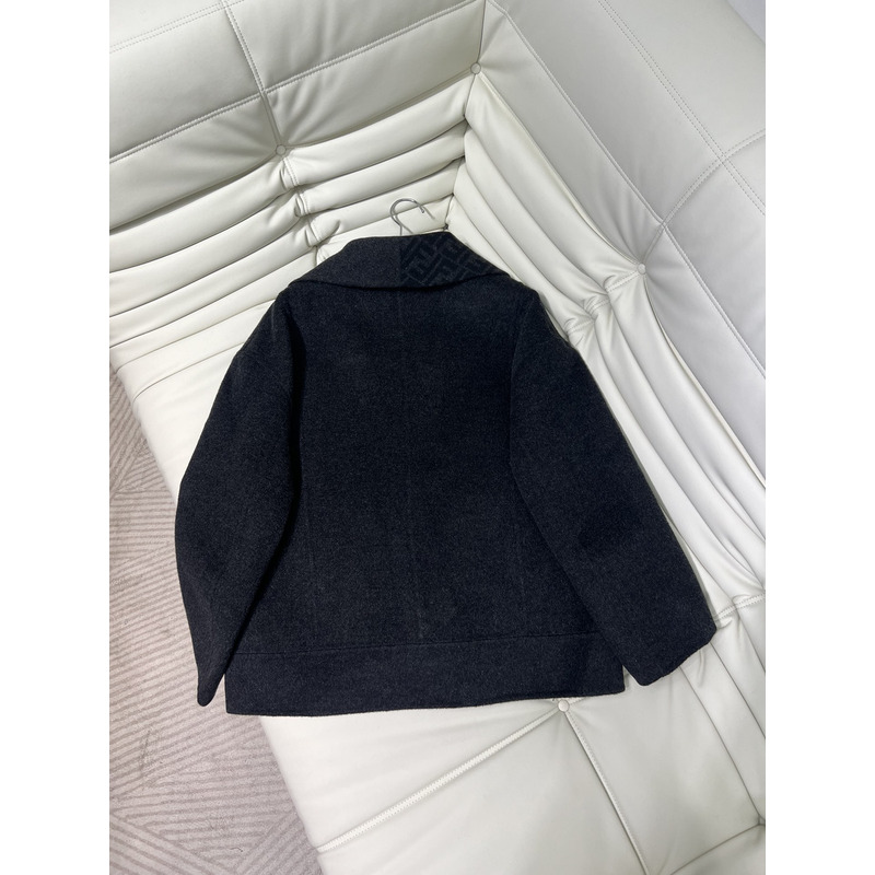F**di ff jacquard jacket black