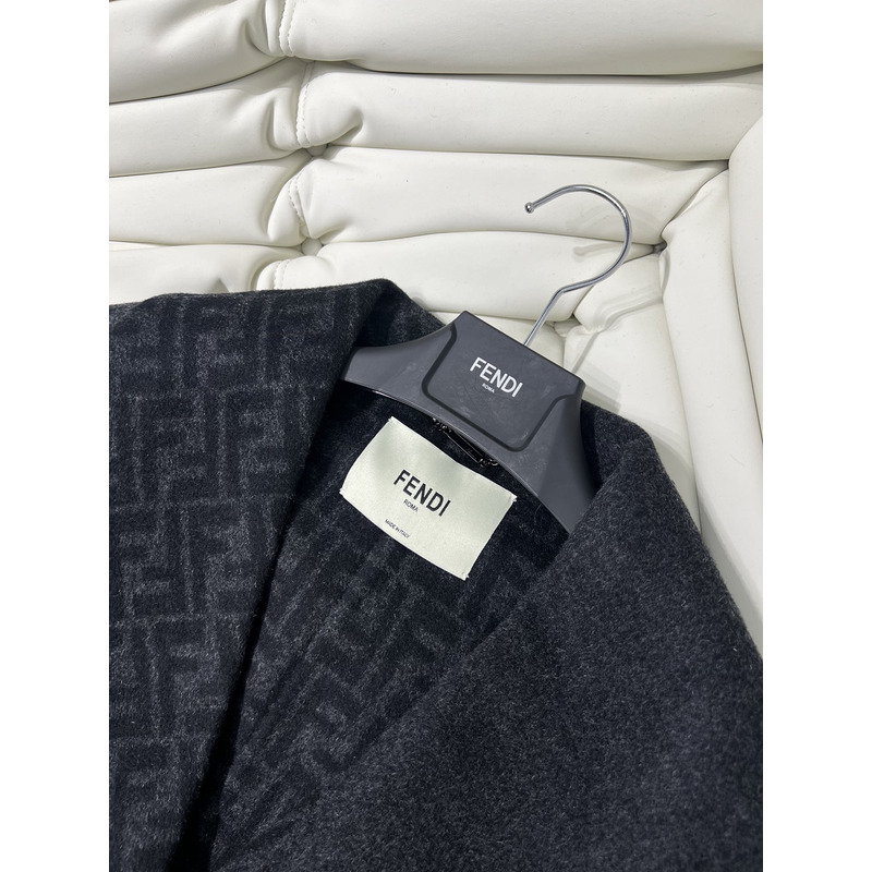 F**di ff jacquard jacket black
