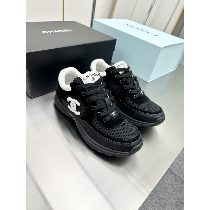 Ch*el low top trainer black white