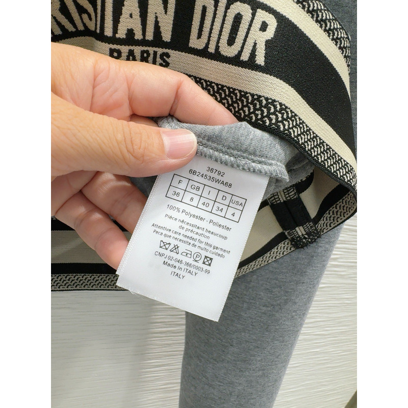 D*or ch**an D*or cd logo hoodie tracksuit in grey