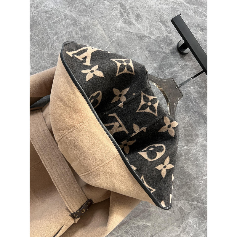 l**is V*t*n hooded wrap pea coat camel brown