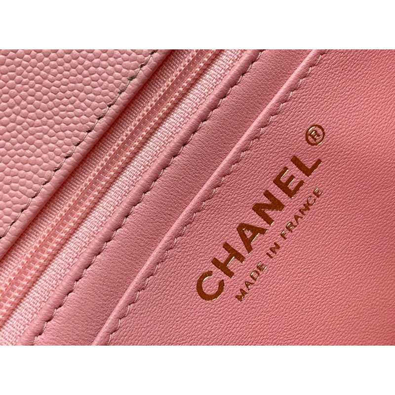 Ch*el classic flap cavier pink