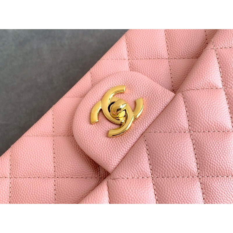 Ch*el classic flap cavier pink