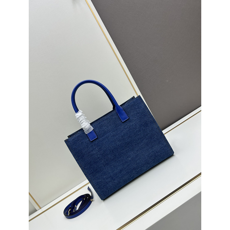 Versace La Medusa Denim Large Tote Bag