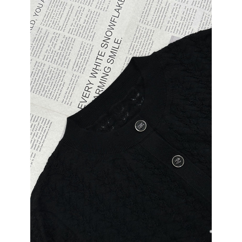 Ch*el knitted cardigan black