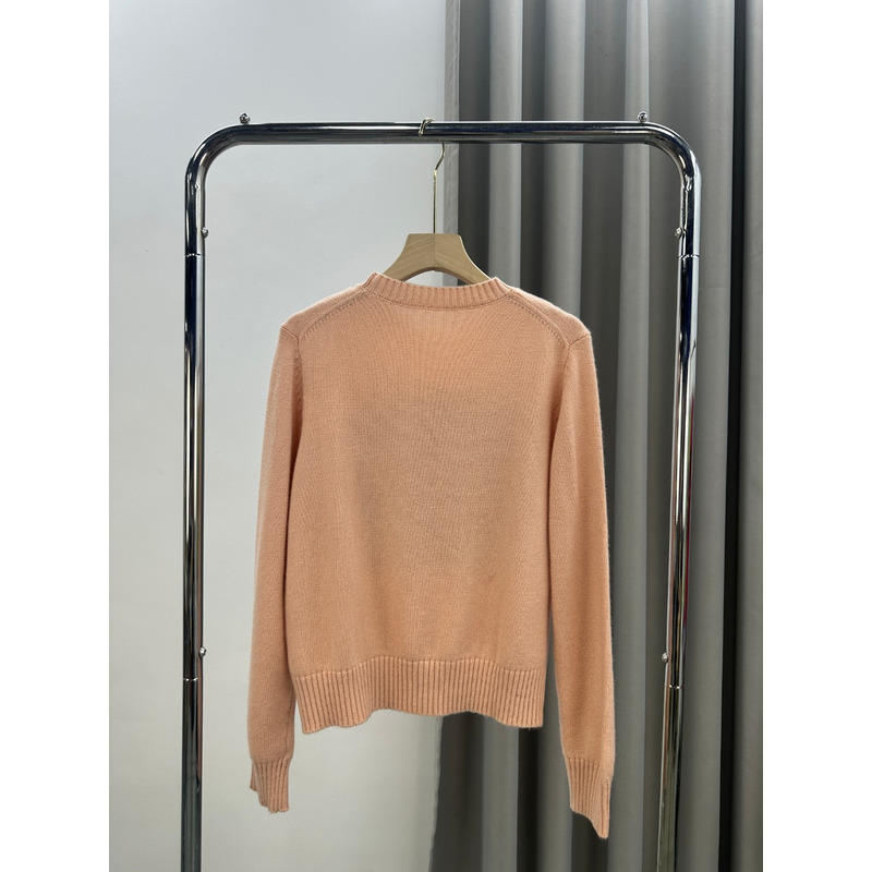 D*or cashmere sweater with black miss D*or graffiti motif pale pink