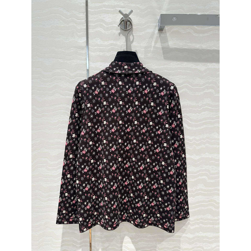 Ch*el long sleeves colorful mixed fiber black