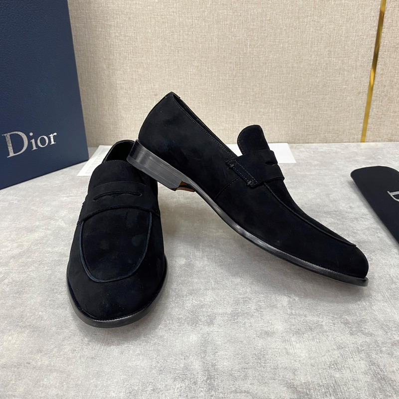 D*or suede loafer black