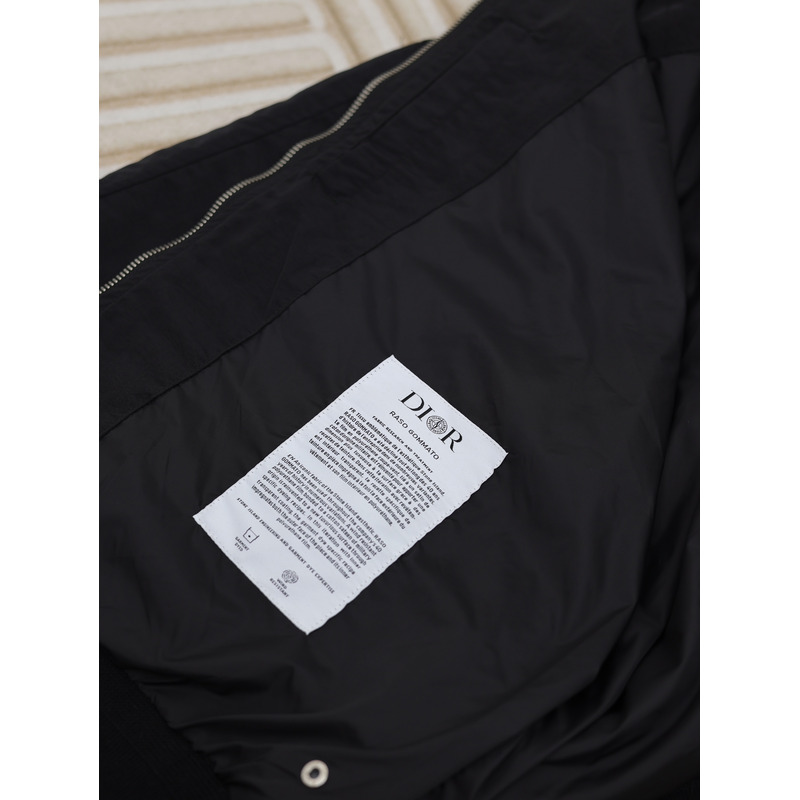 D*or x stone island habotai silk blend bomber jacket black