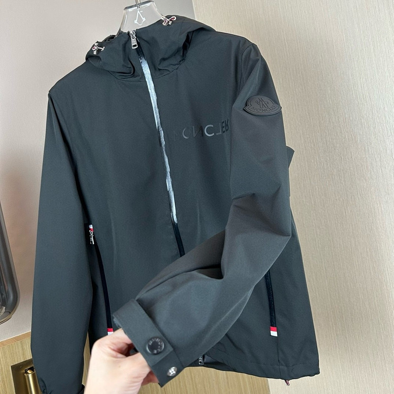 Moncler Zip-up Hoodie Jacket Black