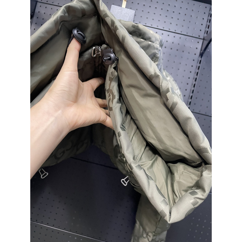 G*u*i jumbo canvas down jacket green