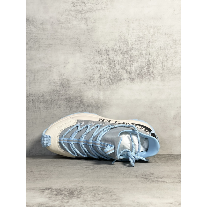 Moncler Trailgrip Lite2 Logo Print Ripstop And Rubber Sneakers Blue