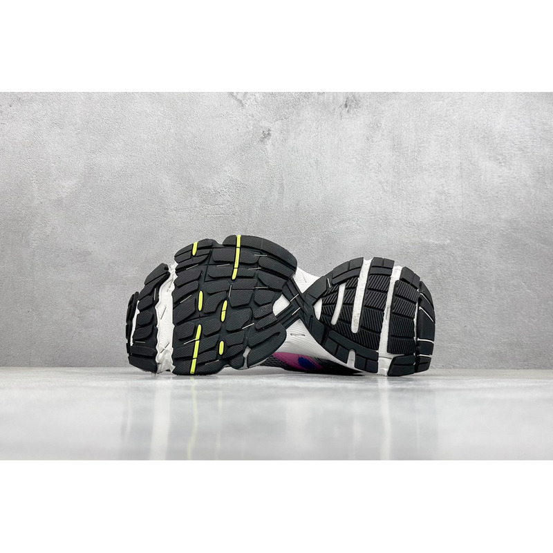 Ba*len*cia*ga stapler sneaker in grey, blue, pink, neon yellow and white