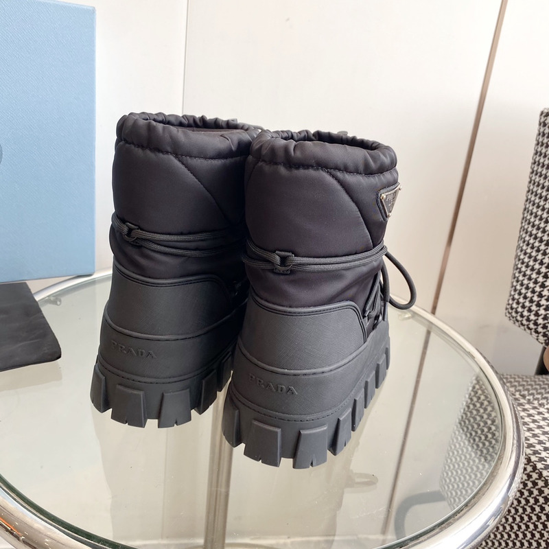 Pra*a re-nylon gabardine apres-ski boots black