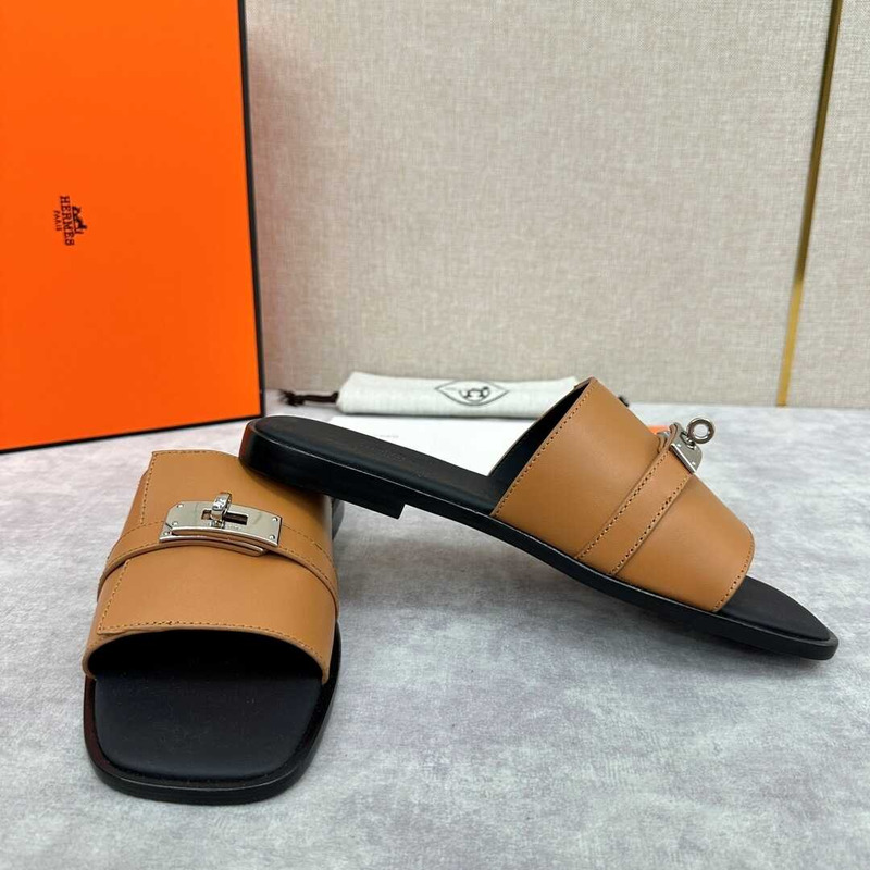 H**mes giulia sandal in brown