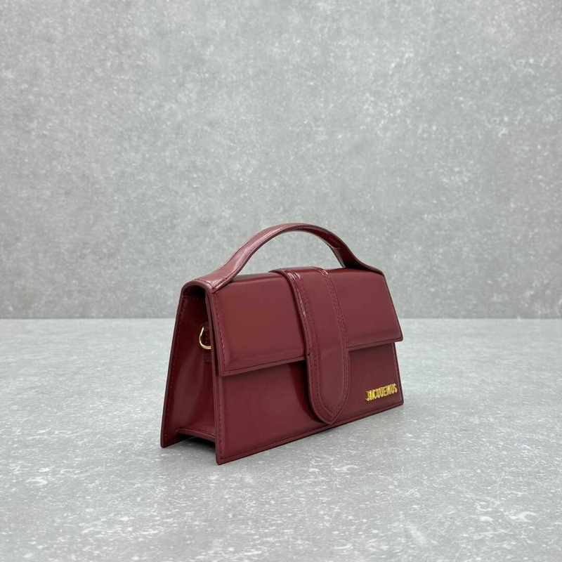 Jacquemus Le Grand Bambino Flap Bag Burgandy