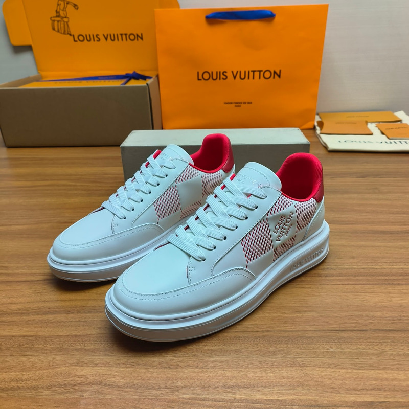 l**is V*t*n beverly hills sneaker white&red