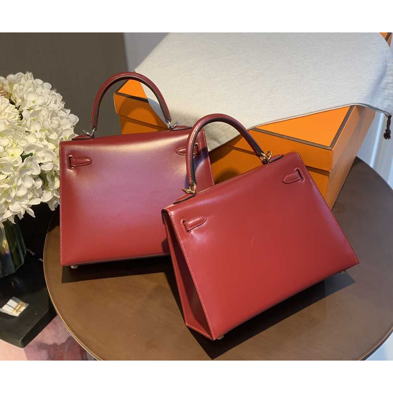 H**mes kelly 28 rouge h sellier sombrero silver hardware red