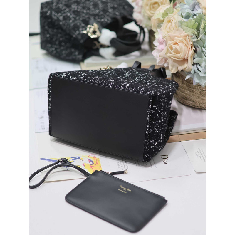 D*or small toujours bag black cannage tweed