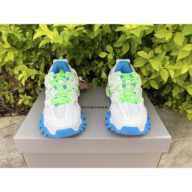 Ba*len*cia*ga 3.0 white blue green sneakers men women