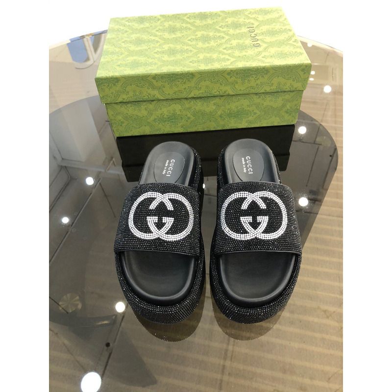 g*u*i double g Di*m*nd shinny platform black
