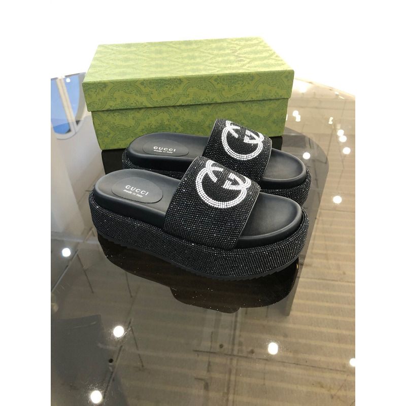 g*u*i double g Di*m*nd shinny platform black