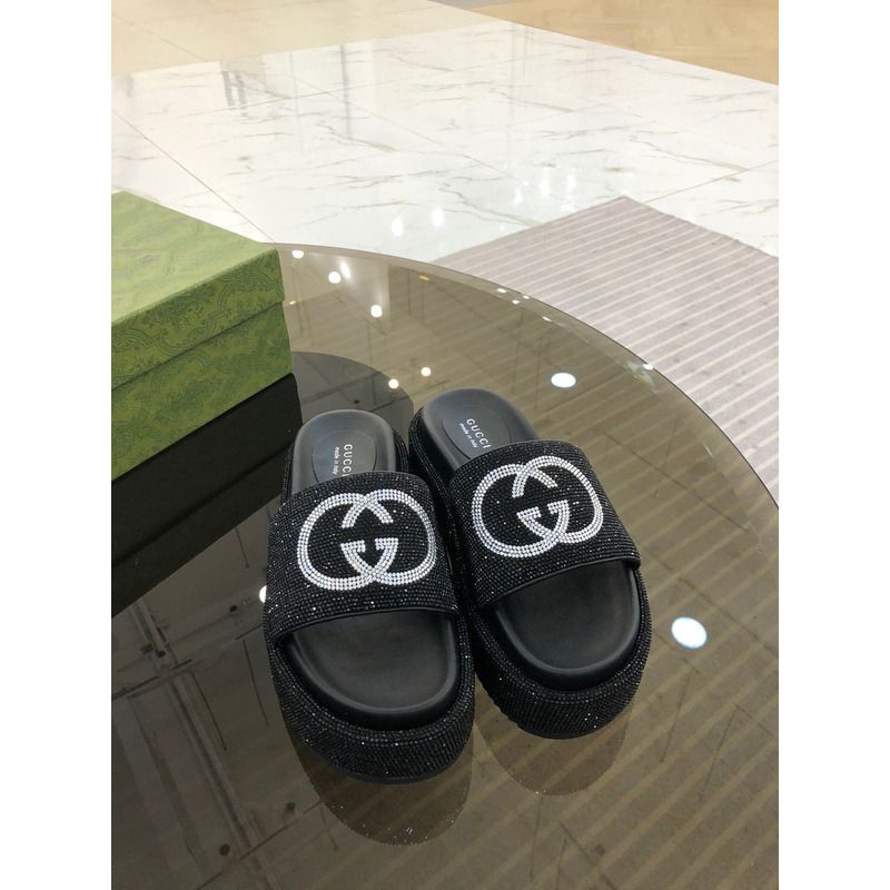 g*u*i double g Di*m*nd shinny platform black